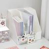 Desktop Book Storage Box Stationery Organizer Desk Storage Rack Bookshelf Pen Holder Organiser Cute Book Stand Bookcase File Box