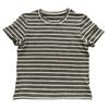 Women's Spring Arrival Velvet Short Sleeve Retro Stripe Loose T-Shirt - Round Neck Casual Versatile and Age-Reducing Top