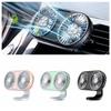 Low Noise Mini Fan 360° Rotating Car Cooling Fan Portable Auto Electric Fan  Dashboard
