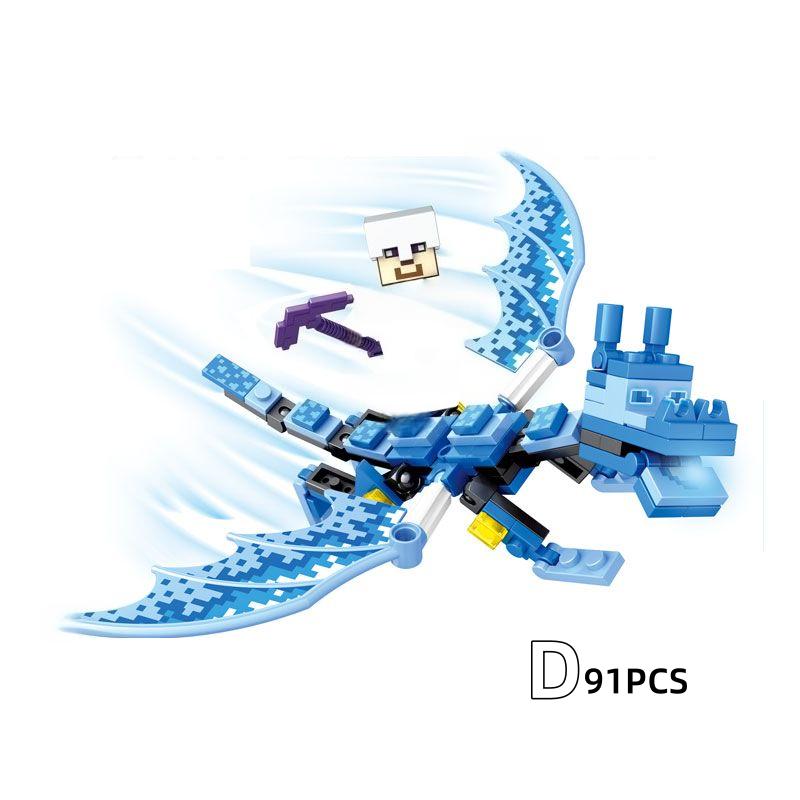 New Game Block World Model Flying Dragon Building Blocks Action Figure Assembled With Doll Model Brick Birthday Gifts