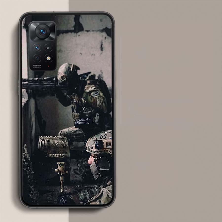 Power Army Soldier Phone Case For Redmi Note 14+ 13 Pro Plus 14C 13C 12C 12 10A 10C 10 9 8 9A 9C 9T 8A 7 Pro Xiaomi Capa Cover C