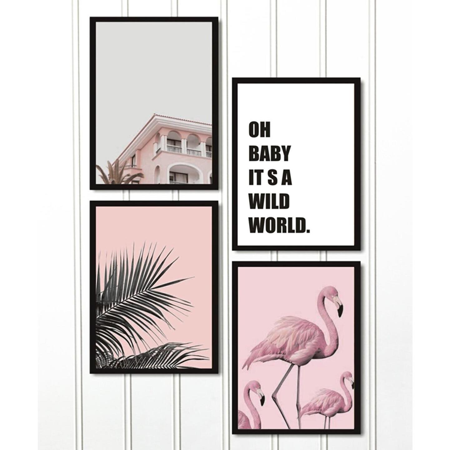 

Набор из 4 предметов, настенный художественный постер, рамка, вид, МДФ, стол, настенная картина для гостиной, интерьер, картина, украшение комнаты