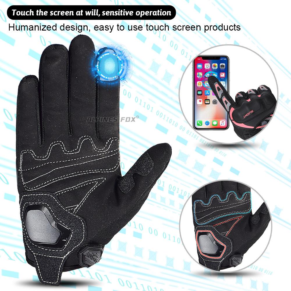 Motorcycle touchscreen gloves