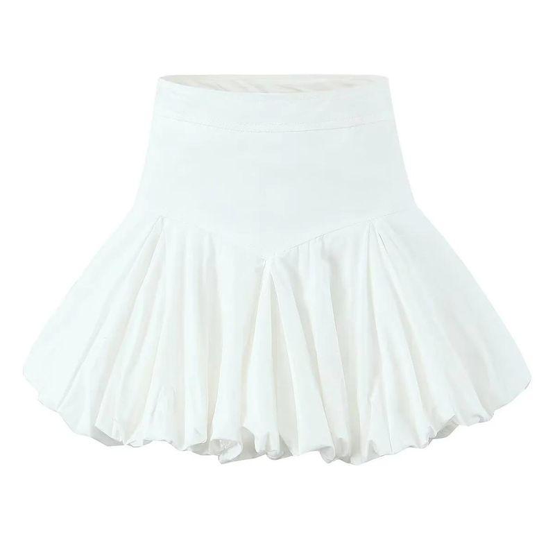 Fall and Winter New Women's Clothing Retro Romantic Large Skirt High Waist A- Line Short Skirt (with Safety Pants Inside)