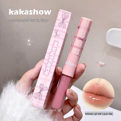 Kakashow Double-Ended Lip Glaze: Matte Mist & Mirror Water Gloss for Natural Color Enhancement