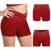 Kids Performance Shorts with Sparkling Rhinestones V-Front Elastic Waistband for Dance Gymnastics