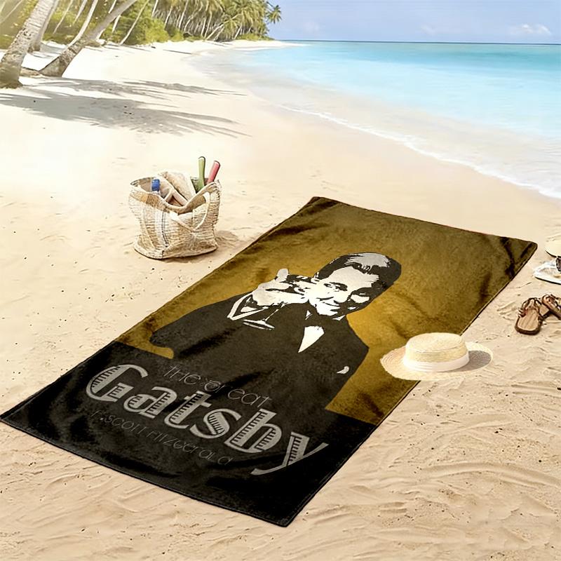 Echoes Gatsby's Glamour Beach Towel Beach Towel for Vacation Photos Beach Swim Absorbent Bath Towel Outdoor Pool Towel Fashion Comfort Beach Towel
