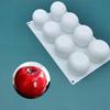 Silicone Cake Mould, Creamy White, Three-dimensional Design, Eight-link, Apple Handmade Soap Mould, Baking Cake Moulds