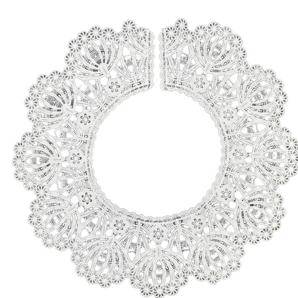 Kreis Milchsilk Wasserlöslicher Kragen, Hohl Sexy Spitze Handgemachter Kragen Damen Falscher Kragen Zubehör