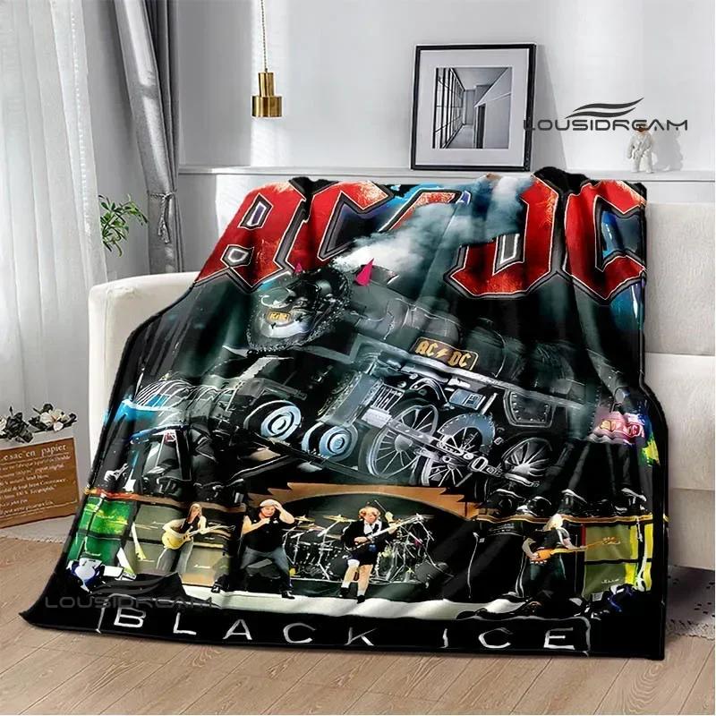 3D Retro Rock band AC/DC printed blanket Picnic blanket Warm Flannel blankets Home bed linings blankets for beds Birthday Gift