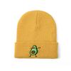Funny Avocado Cartoon Printing New Hat Winter Women Keep Warm Hip Hop Men Knitted Hats Solid Color Simple Beanies For Women