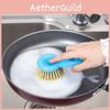 Abs Plastic Pan Brush Stainless Steel Handle For Kitchen Cleaning Tasks