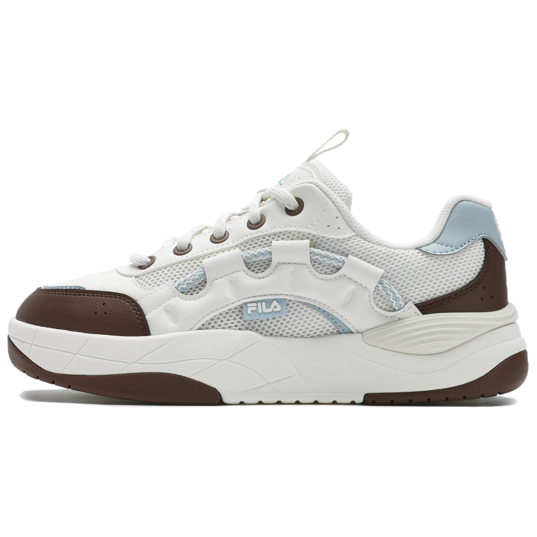 

New FILA BOHO Rainbow Shoes Abrasion Resistant Breathable Low top Skateboard Shoes Women s White Brown F12W532220FSA 36