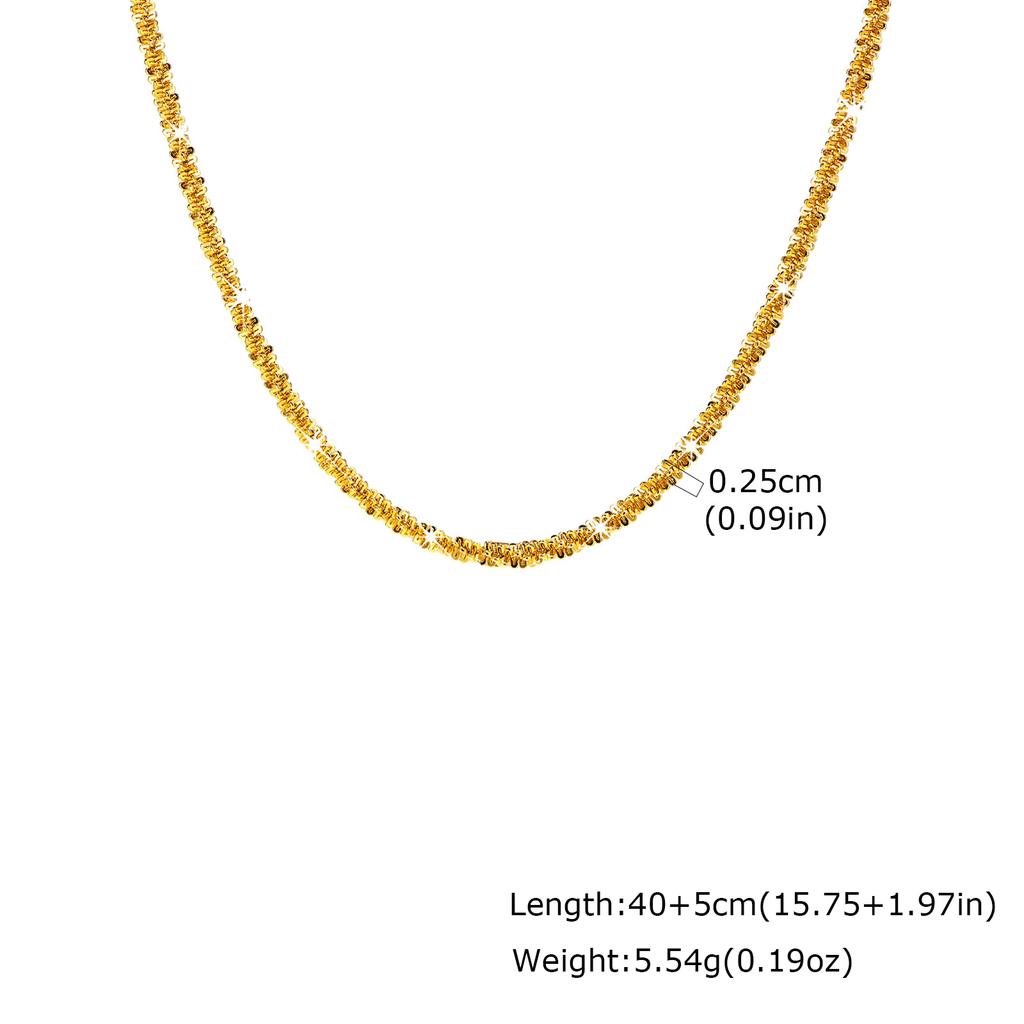 Women's Chain Necklace Waterproof Gold Plated Multi-style Single Bead Chain Layering Jewelry Stainless Steel Tarnish Free