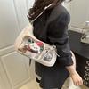 Sac bandoulière transparent en PU avec surpiqûres pour un usage urbain quotidien
