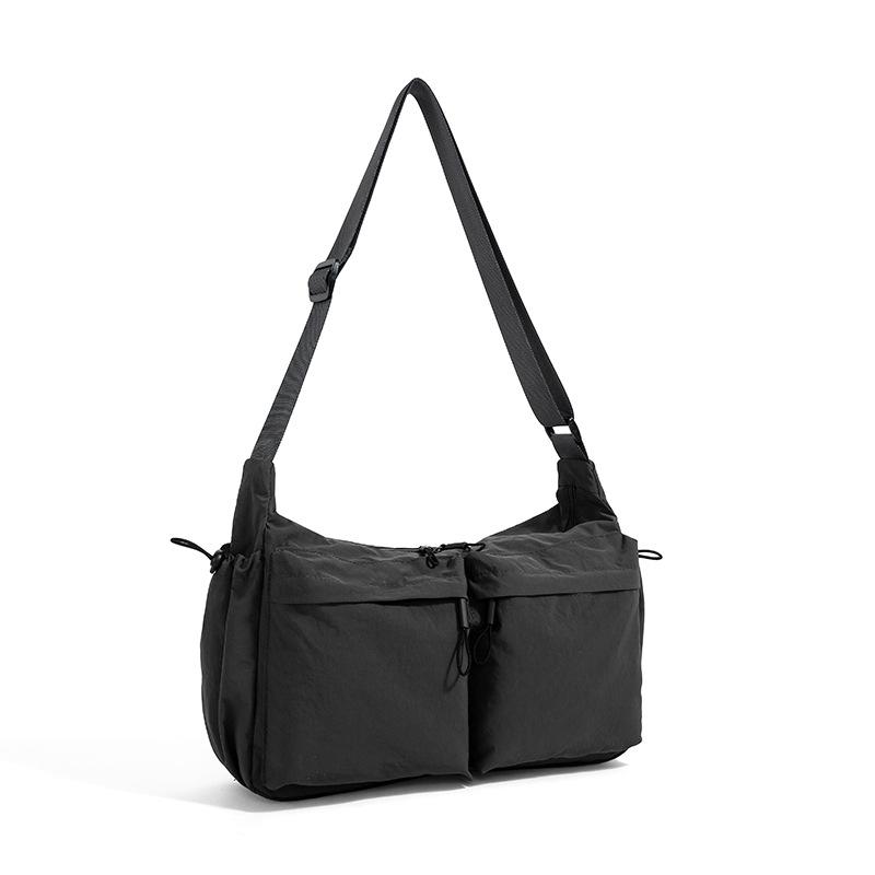 

Casual Messenger Bag Sports Multi-Pocket Shoulder Bag Cycling Tooling Style Mail Carrier Bag Women S Large-Capacity Class Bag серый
