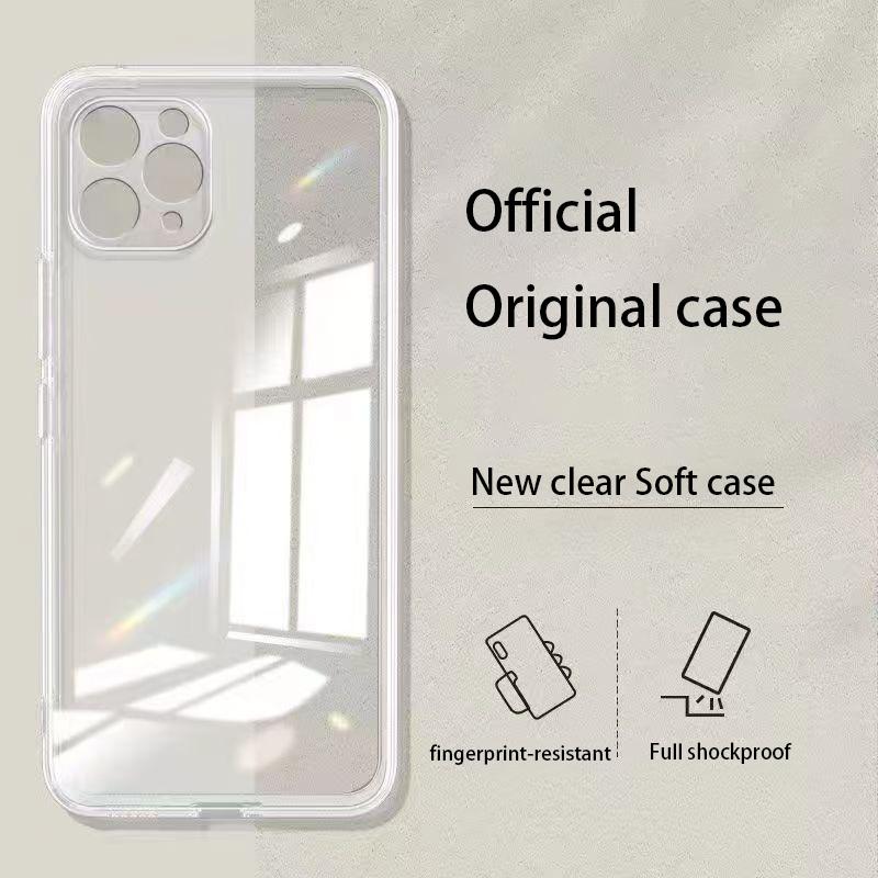 

Original Camera Protection Clear Case For iPhone 11 12 13 14 15 16 17 Pro Max mini Air XR X XS Max 7 8 Plus SE 16E Cover iPhone XS Max