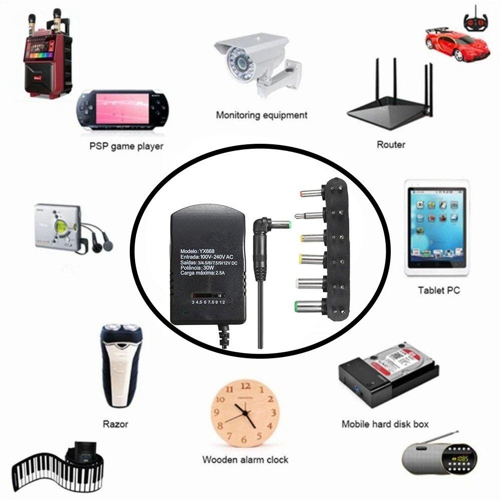 3-12V Universal Power Supply Adjustable Voltage DC Power Adapter Power Supply Adapter  for Speaker