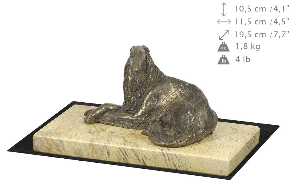 Borzoi, Russian Hunting Sighthound, Russian Wolfhound I - dog figurine, dog silhouette figurine, trophy for Art-Dog dog show exhibition