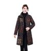 Floral Mid-Length Winter Cotton Jacket for Middle-Aged and Elderly Women - Warm and Stylish Outerwear.