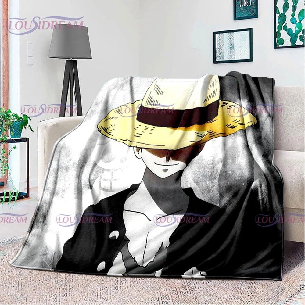 Japanese Pop Anime Printed Throw Blanket Flannel Sofa Bedding Office Picnic Bed Blanket Home Decor Birthday Gift