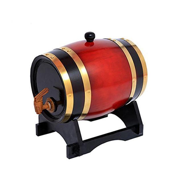 UNTIOR 1.5/3L Wood Wine Barrel Oak Beer Brewing Equipment Rum Pot Whisky Wine Bar Tools Wedding Decoration Home Brew Beer Tools