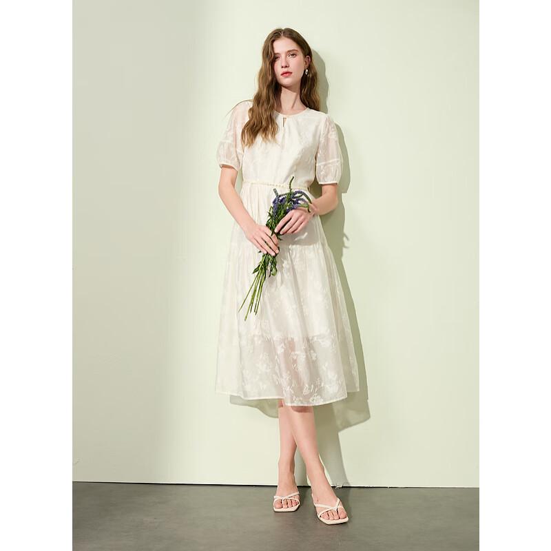 Sancai Lyocell Embroidered A-line Maxi Dress