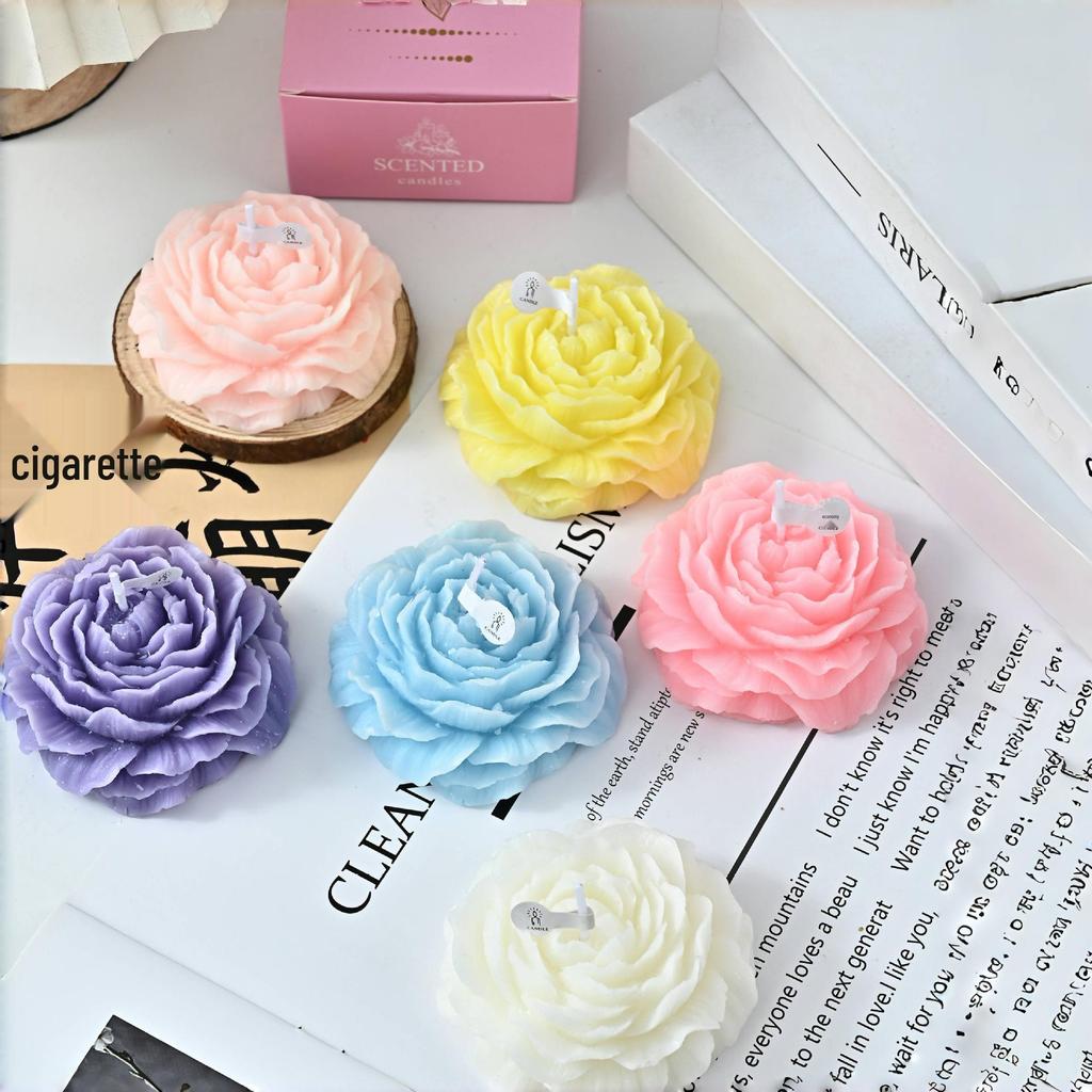 Creative Peony Scented Flower-Shaped Candle - Gift for Mother's Day & Women's Day