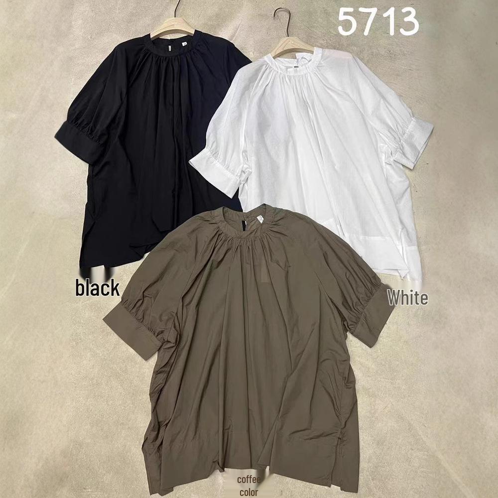 

WE Women s Loose Plus-Size Korean Style Summer Crew Neck Short Sleeve Shirt One Size