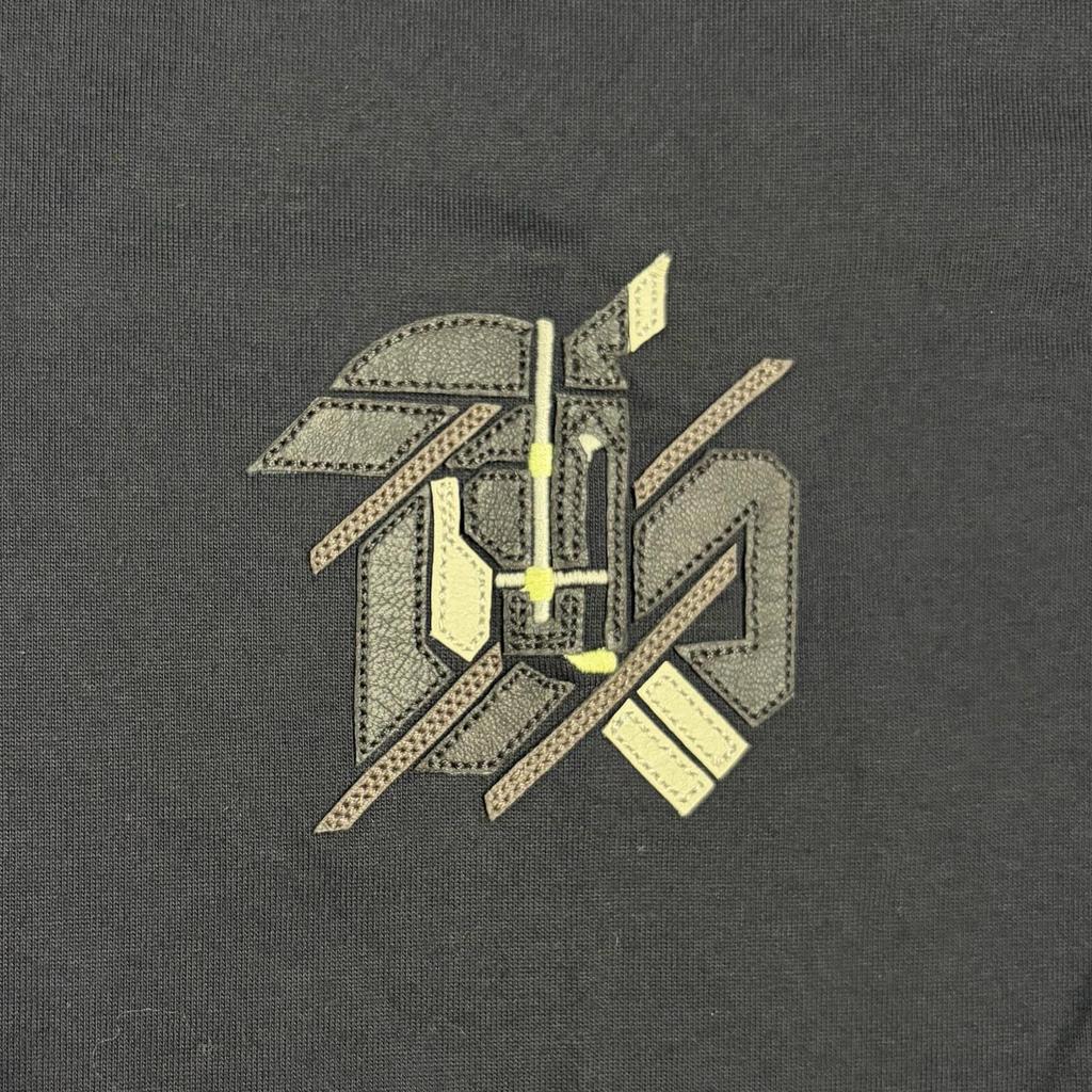 HERMES Chevaux Asymmetrical T-Shirt Dark Navy Men's Size XS Model H357925