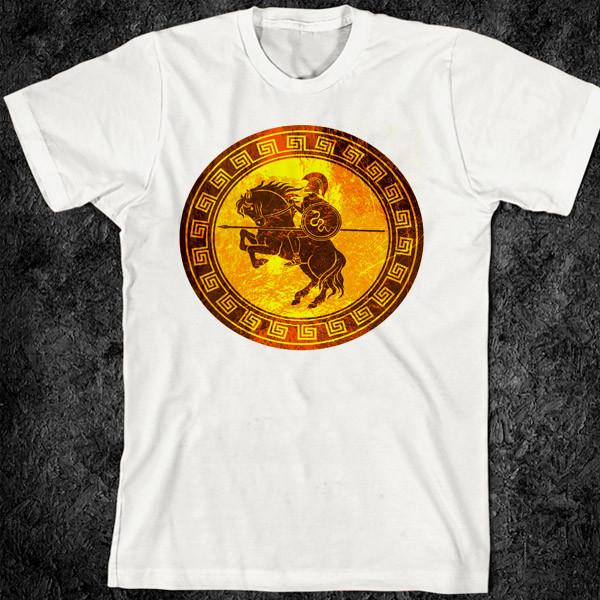 Греческий Греко-Римский Гладиатор Спартак 300 Конан Война Афина Спартанский футболка Унисекс Футболка M