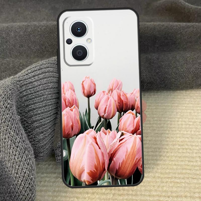 Tulips Flower Phone Case For OPPO Reno 12F 12 13 F 11 8T 7 8 10 Pro OPPO Find X5 Lite X3 X6 X8 Pro Cover