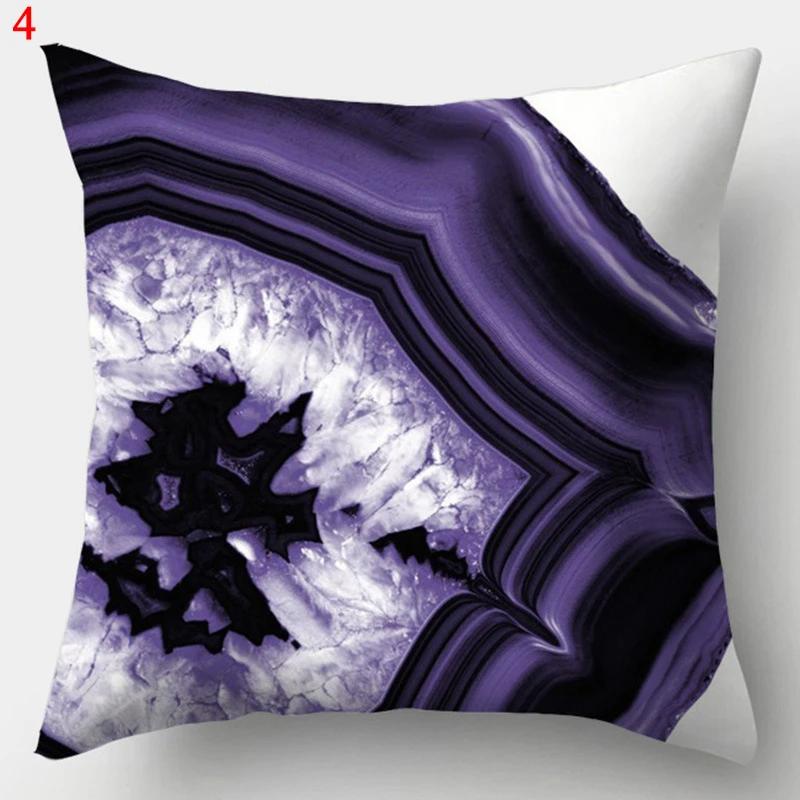 New Purple Geometric Pillowcase Decorative Cushion Cover  Home Sofa Decor Square