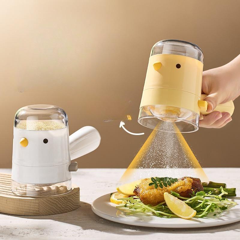 Precision Quantitative Seasoning Bottle (Bird Design) - Adjustable Portion Control for Salt/Spices, Airtight Kitchen Storage Jar