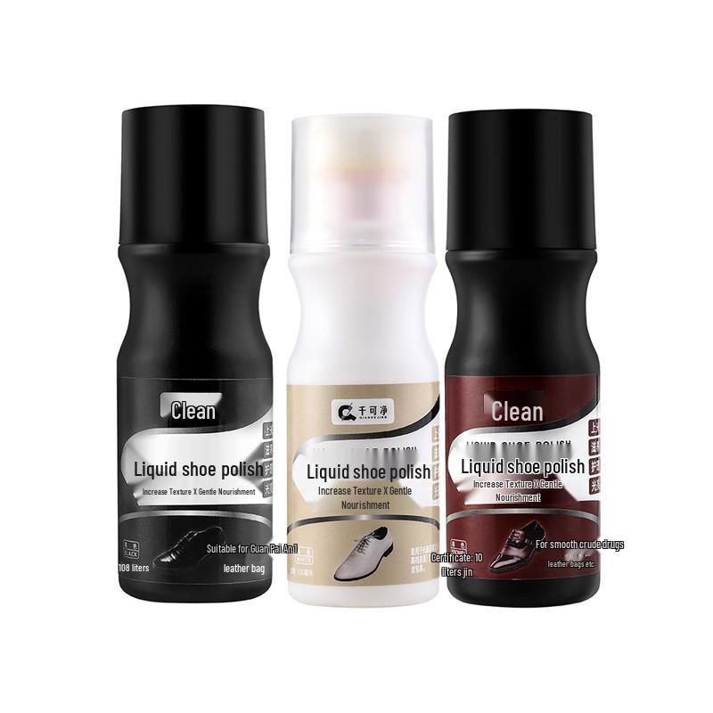 Colorless Liquid Shoe Polish for Quick Shine, Genuine Leather Care with Lanolin, Waterproof and Nourishing.