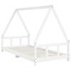 VidaXL Bed Frames for Children, Single Bed with Slatted Base, Bedroom Furniture, Scandinavian, White 90x200 Cm 834454