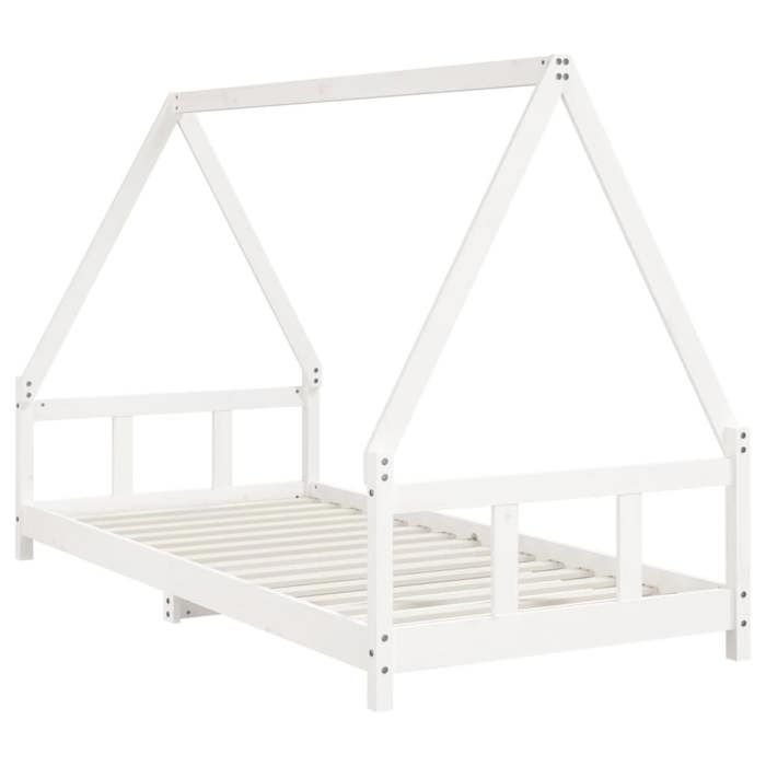 VidaXL Bed Frames for Children, Single Bed with Slatted Base, Bedroom Furniture, Scandinavian, White 90x200 Cm 834454