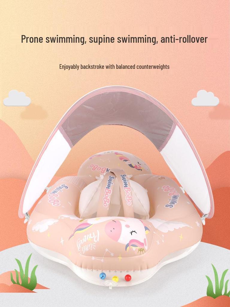Boia de Natação Swimbobo com Proteção Solar para Bebês – Flutuador Espesso para Deitar para Crianças