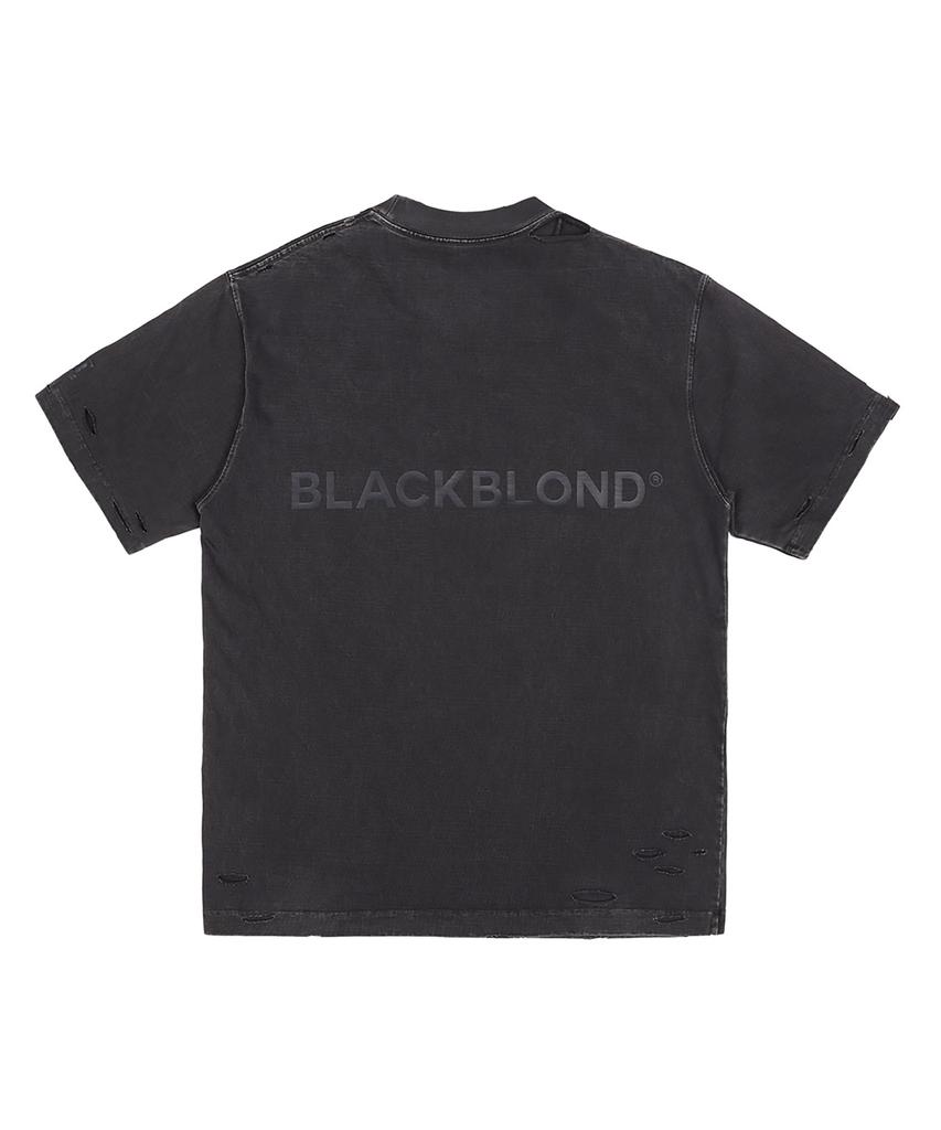 BLACKBLOND Vividi Shadow Smile Lip Pigment Short Sleeve T-Shirt (Vintage Black)