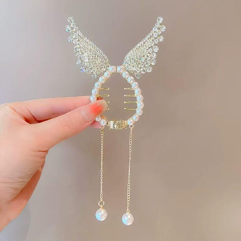 Cute and Playful Cat Design Ponytail Buckle for Children with Metal and Beads