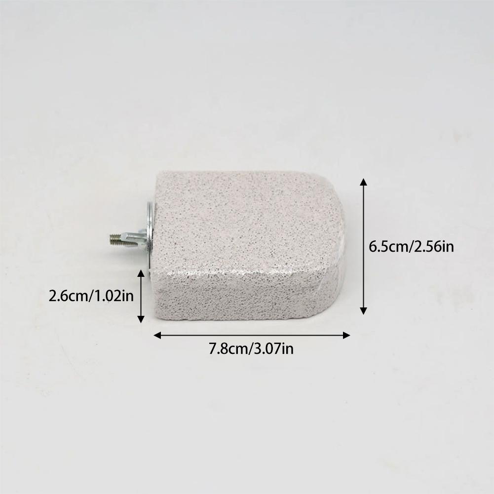 

Parrot Ice Cream Shape Claw Grinding Perch Bird Stand Safe Beak Grinding Stick Cage Decoration Bird Supplies 7.8cmx6.5cmx2.6cm серый