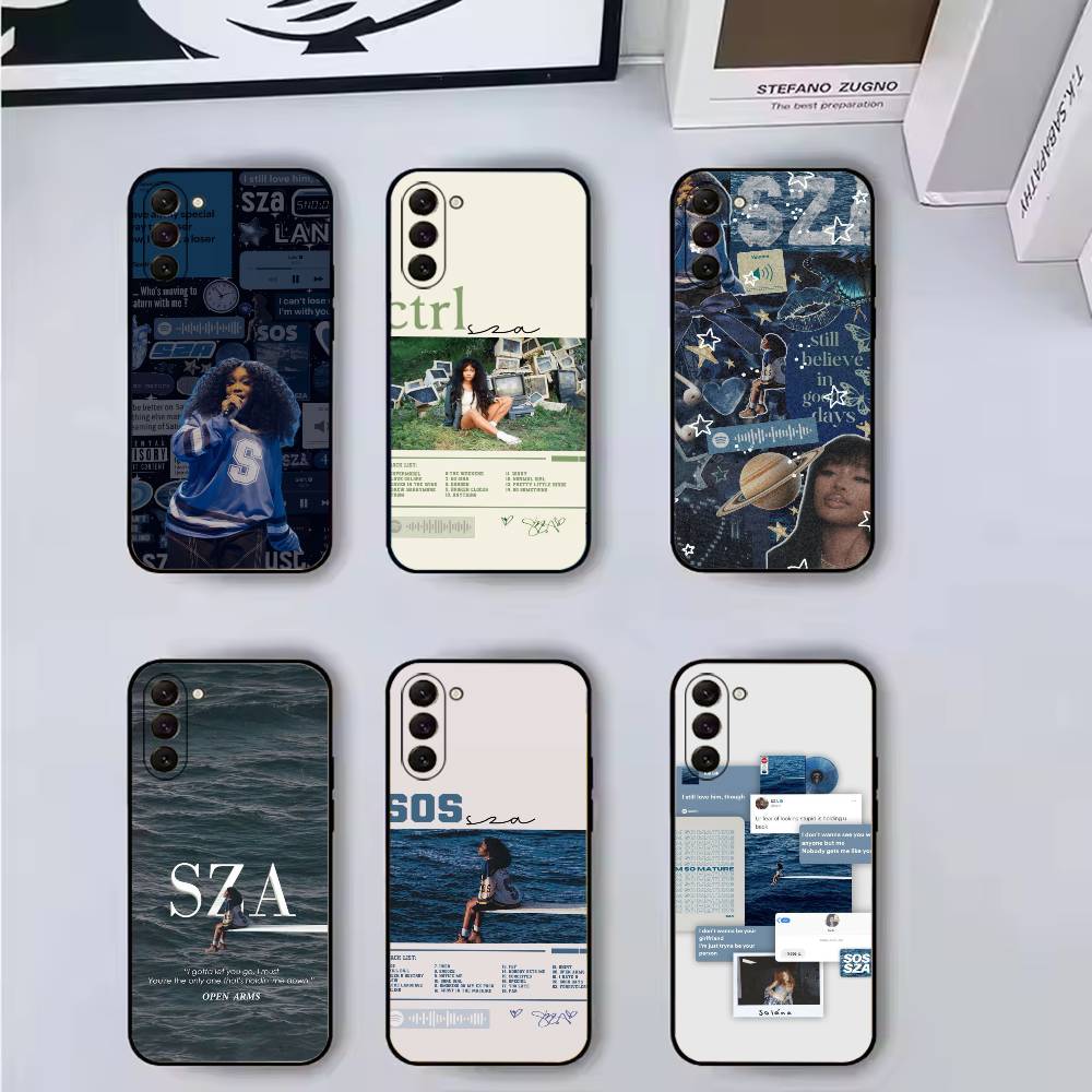 Fashion Singer For S-SZA Phone Case Black Silicone Soft For Samsung Galaxy A73,A72,A71,A70,A53,A52,A51