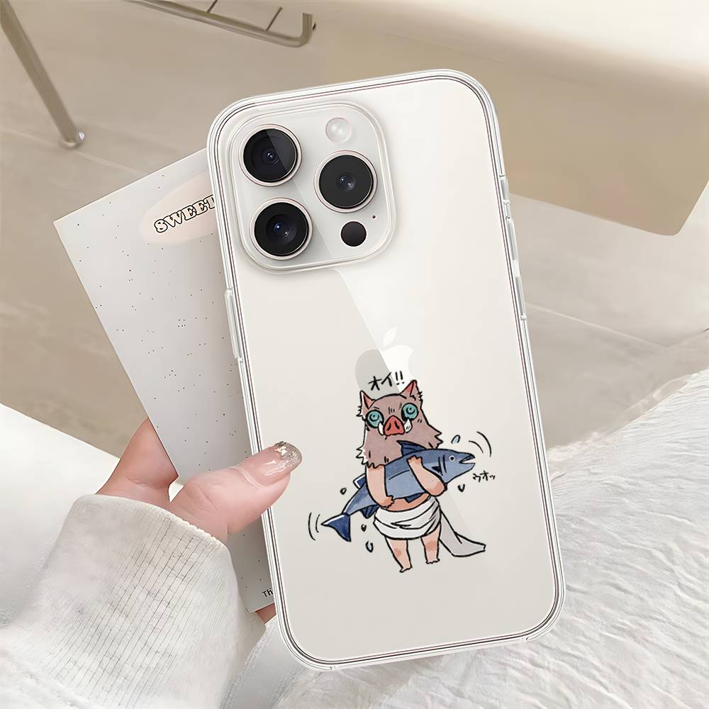I-Inosukes Phone Case For Iphone17 16 15 11 13 14 Pro Max 7 8 Plus X Xr Xs Max Se2020 12mini Transparent Cov