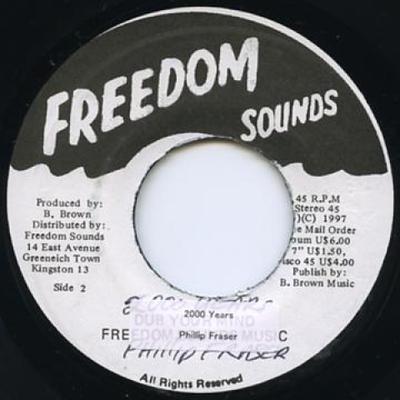 7inch Record PHILLIP FRASER - 2000 Years None Freedom Sounds 1976 Jamaica Reggae, Ska & Dub