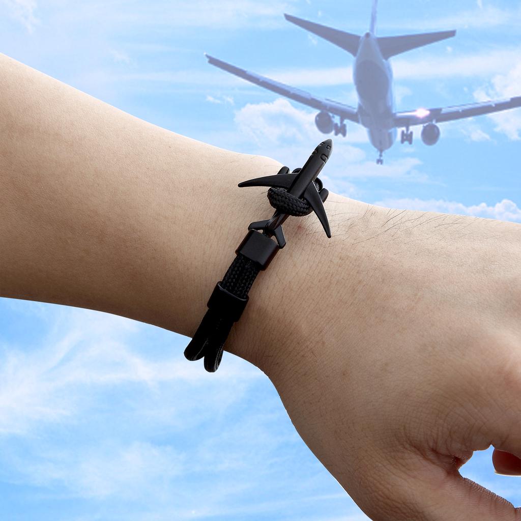 Charm Herren Flugzeug Anker Armband für Frauen Sky Survival Flugzeug Kette Freundschaftsarmbänder Femme Paar Schmuck Homme Geschenk Neu
