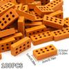 100pcs of Miniature Landscape Bricks with 8 Holes,Realistic DIY Miniature Building Models, Come with a Standard 8-hole Brick Set