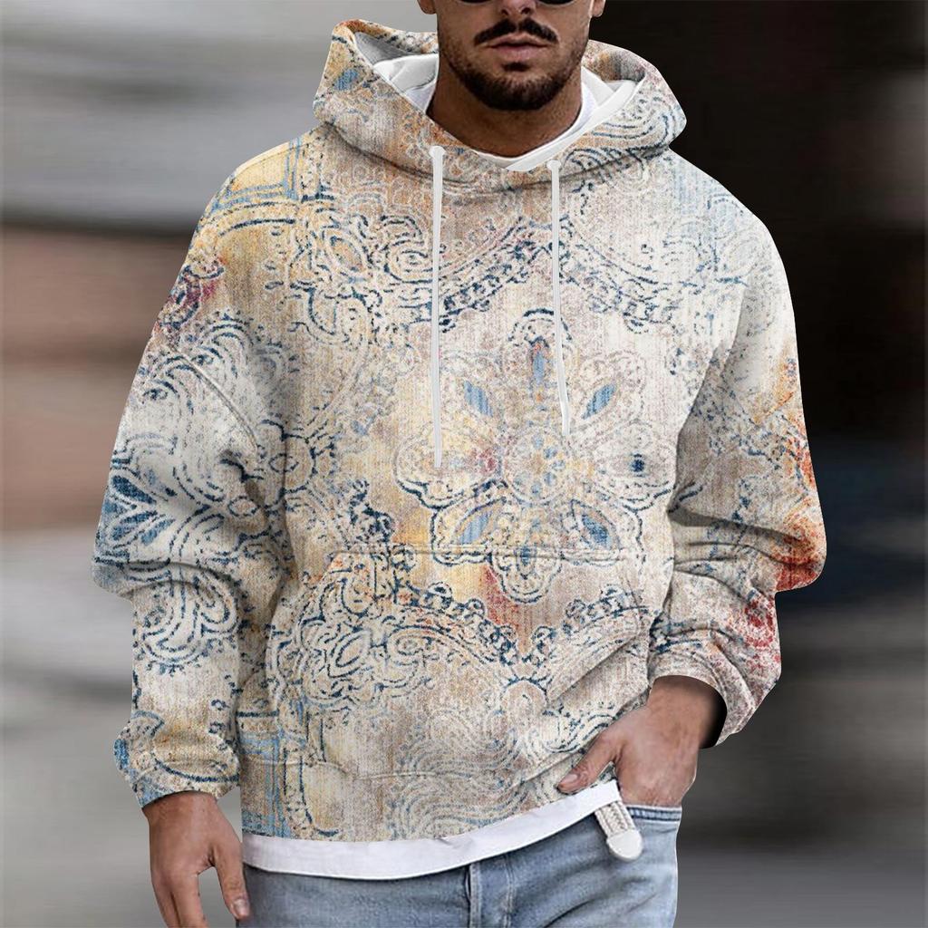 Pánský potisk Plyšový zateplený kabát Fleece Svetr Běžné Kabát Kapesní Svetr Podzimní Zimní Kabát