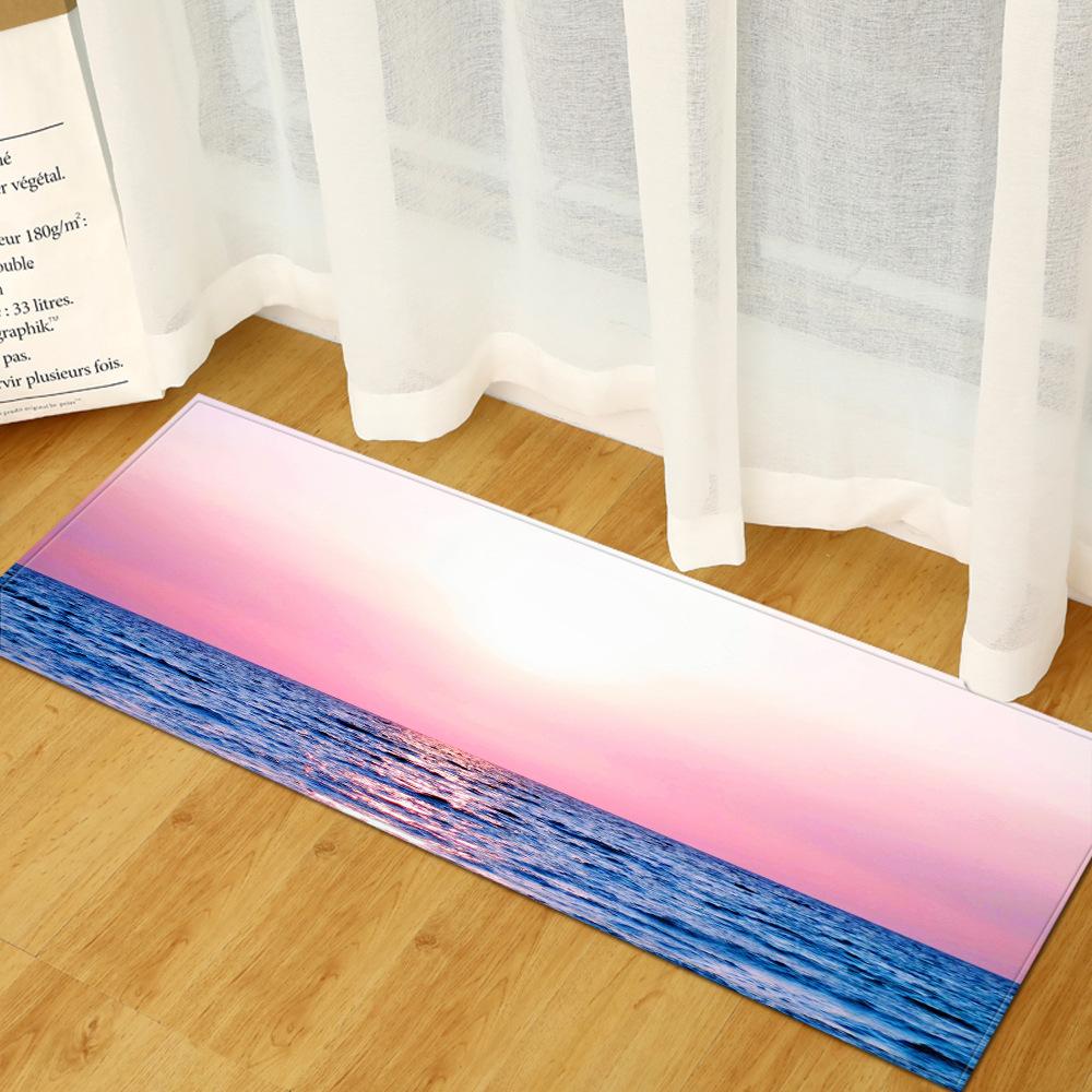 Scenic Dust-Proof Door Mat Kitchen Absorbent Strip Bathroom Non-Slip Floor Mat Bedroom Living Room Carpet