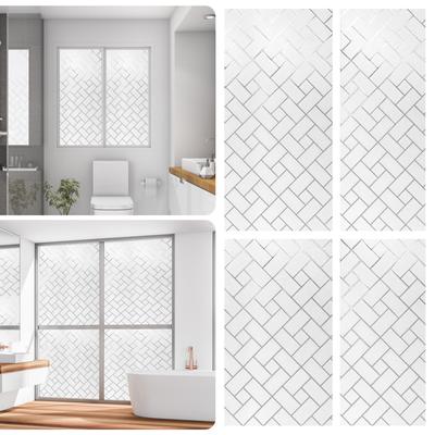 Privacy Huis Zonwering Raamfolie, Matglas, Elektrostatische Sticker, Verwijderbaar Mat, Badkamer Deur- en Raambekleding
