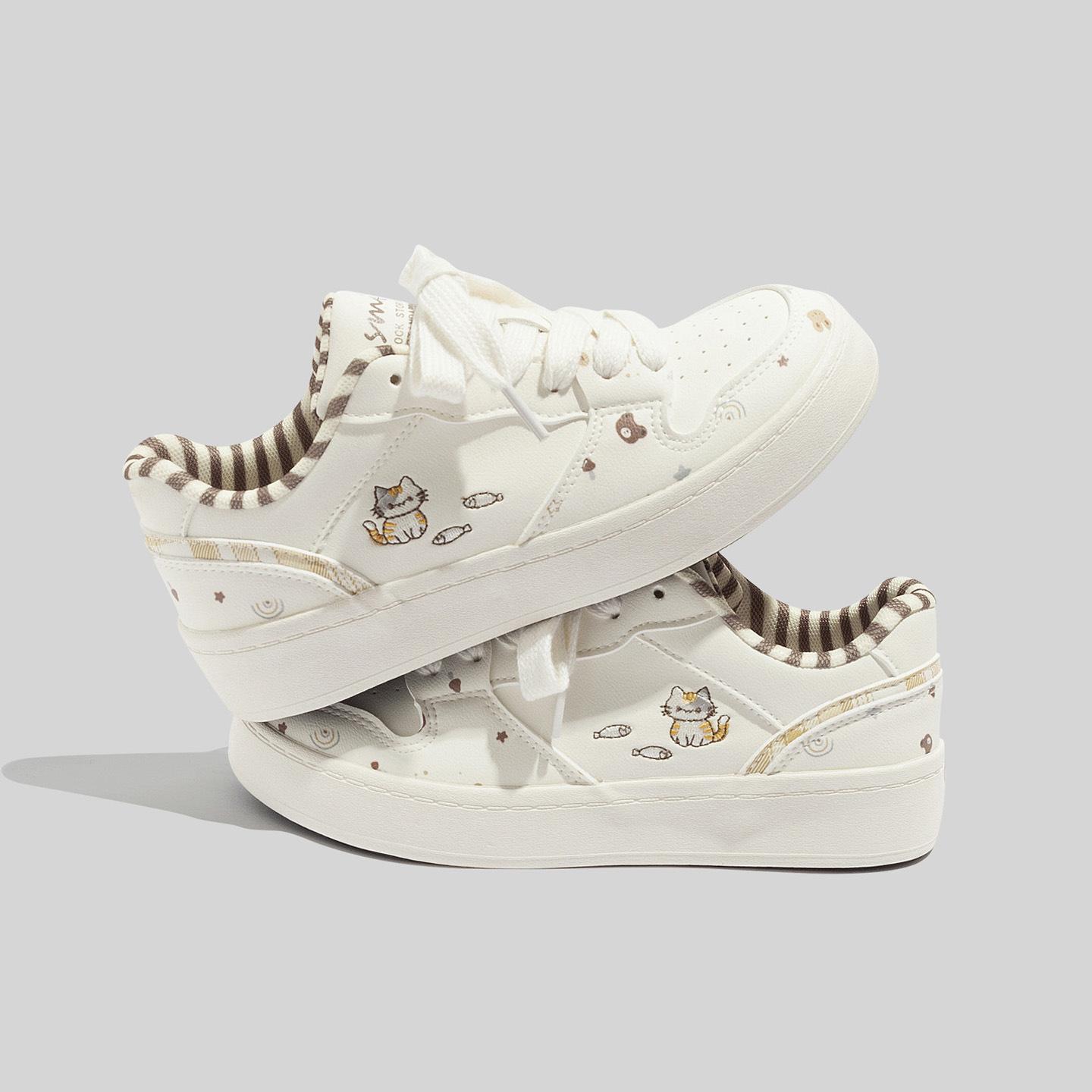 

High-top Shoes - New Style, Versatile and Comfortable Casual Sneakers for Women 40 бежевий/коричневий